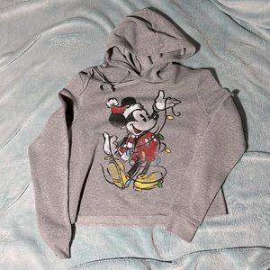 Disney Mickey Mouse Christmas crop top hoodie